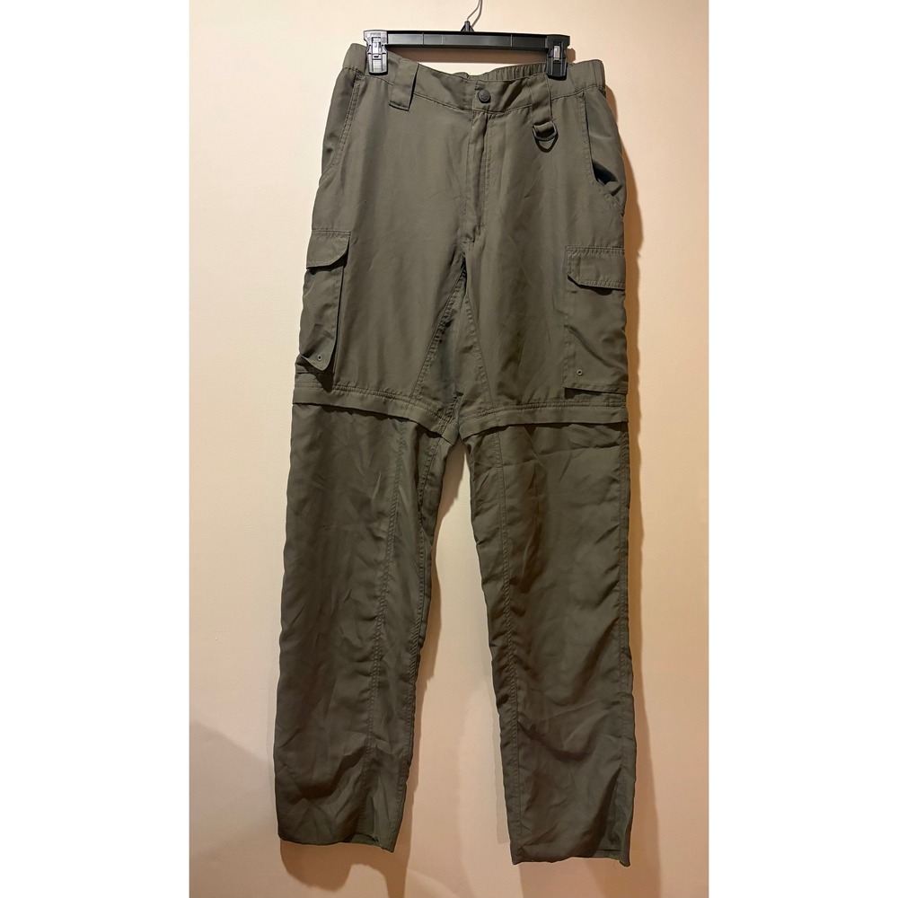 Boy Scouts Mens Green Convertible Hiking Pants Shorts Utility Size Relaxed Small